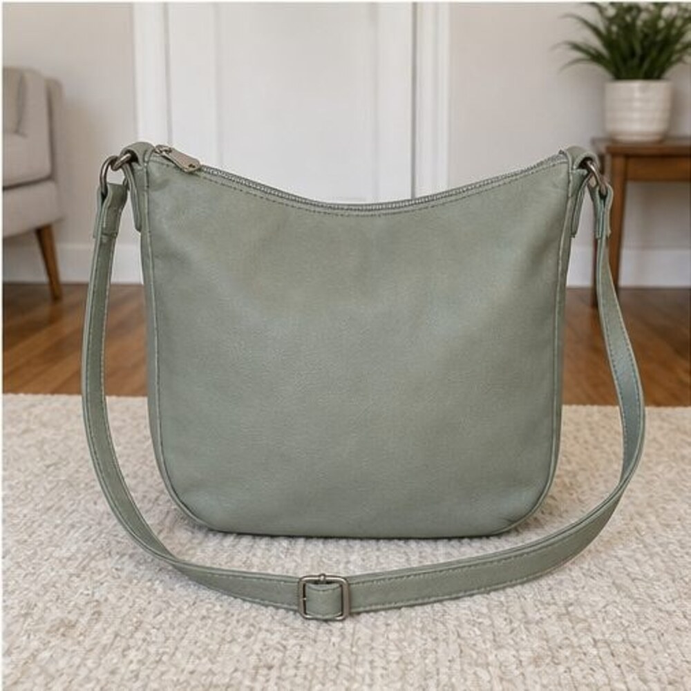 Espresso Saffiano Crossbody Bag